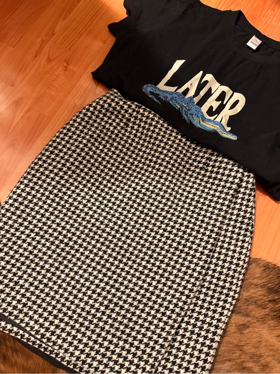 Lauren Ralph Lauren Dresses & Skirts - Vintage Ralph Lauren Black and White Houndstooth Wrap Skirt
